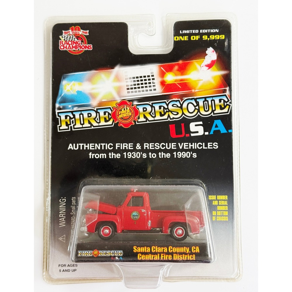 Racing‎ Champions Diecast Truck Red 1953 Ford F-100 Santa Clara Fire
